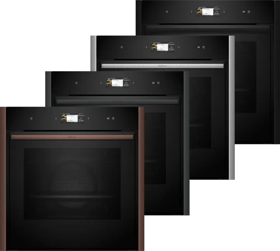 Neff Flex Design 60cm Pyrolytic Oven with Steam Function - Built-in Electric Oven N90 B69VS73Y0A for Modern Kitchens | Perfect for Baking, Roasting & Self-Cleaning