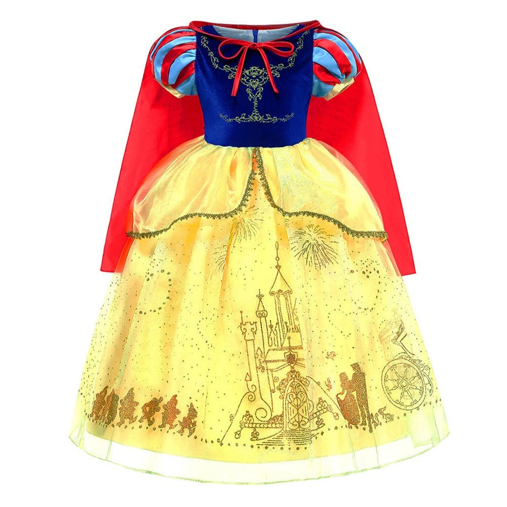 Snow White Princess Costume for Girls - Elegant Birthday Dress, Halloween & Christmas Party Outfit with Accessories | Perfect for Cosplay, Dress-Up, and Special Occasions