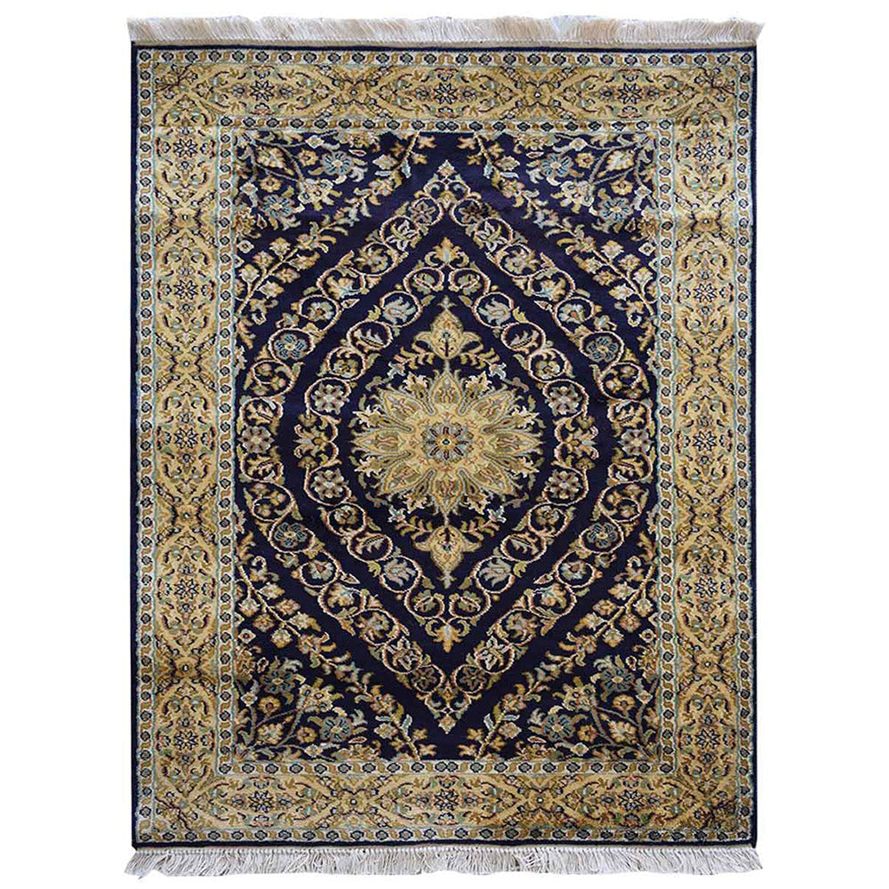 Hand Knotted Crimson Red Wool Rug - Traditional Persian Style Area Rug for Living Room, Bedroom & Dining Room Decor