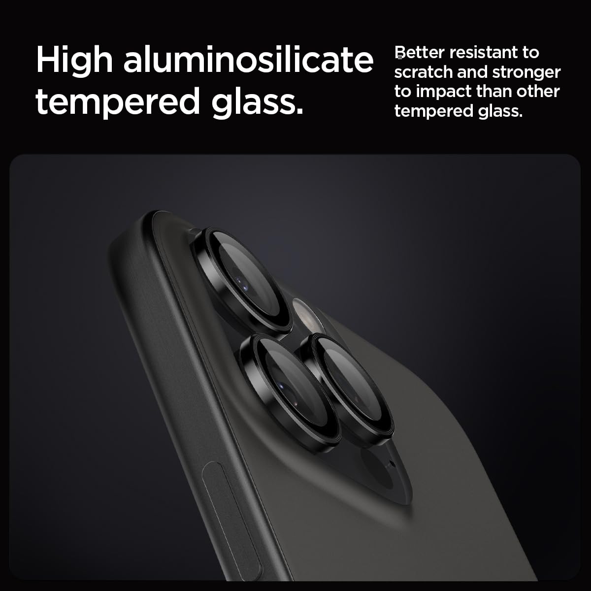 Spigen Camera Lens Screen Protector [GlasTR EZ Fit Optik Pro] for iPhone 14 Pro Max & iPhone 14 Pro - Case Friendly, Anti-Scratch, HD Clarity - 2 Pack (Black) | Perfect for Outdoor Photography, Travel & Daily Protection