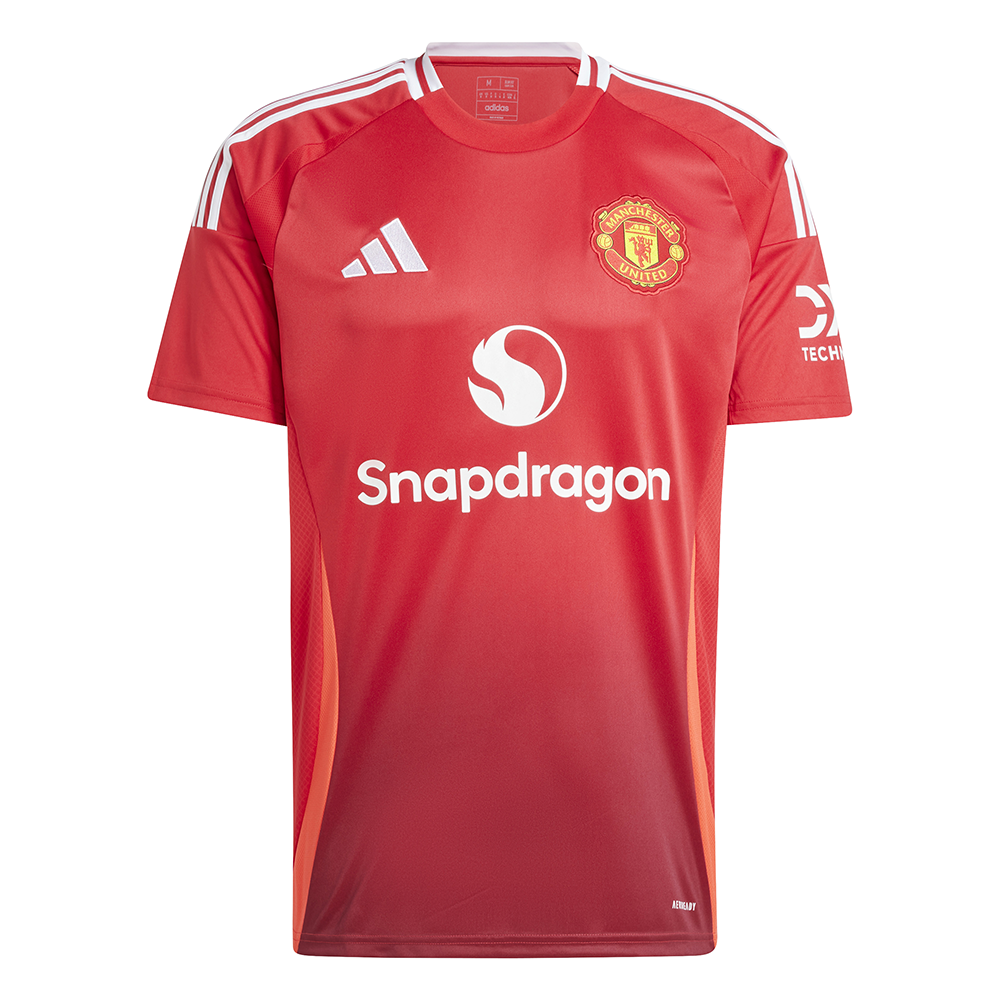 Adidas Manchester United 24/25 Home Short Sleeve Soccer Jersey - Authentic Football Shirt for Men & Women - Perfect for Match Day, Training & Fan Support