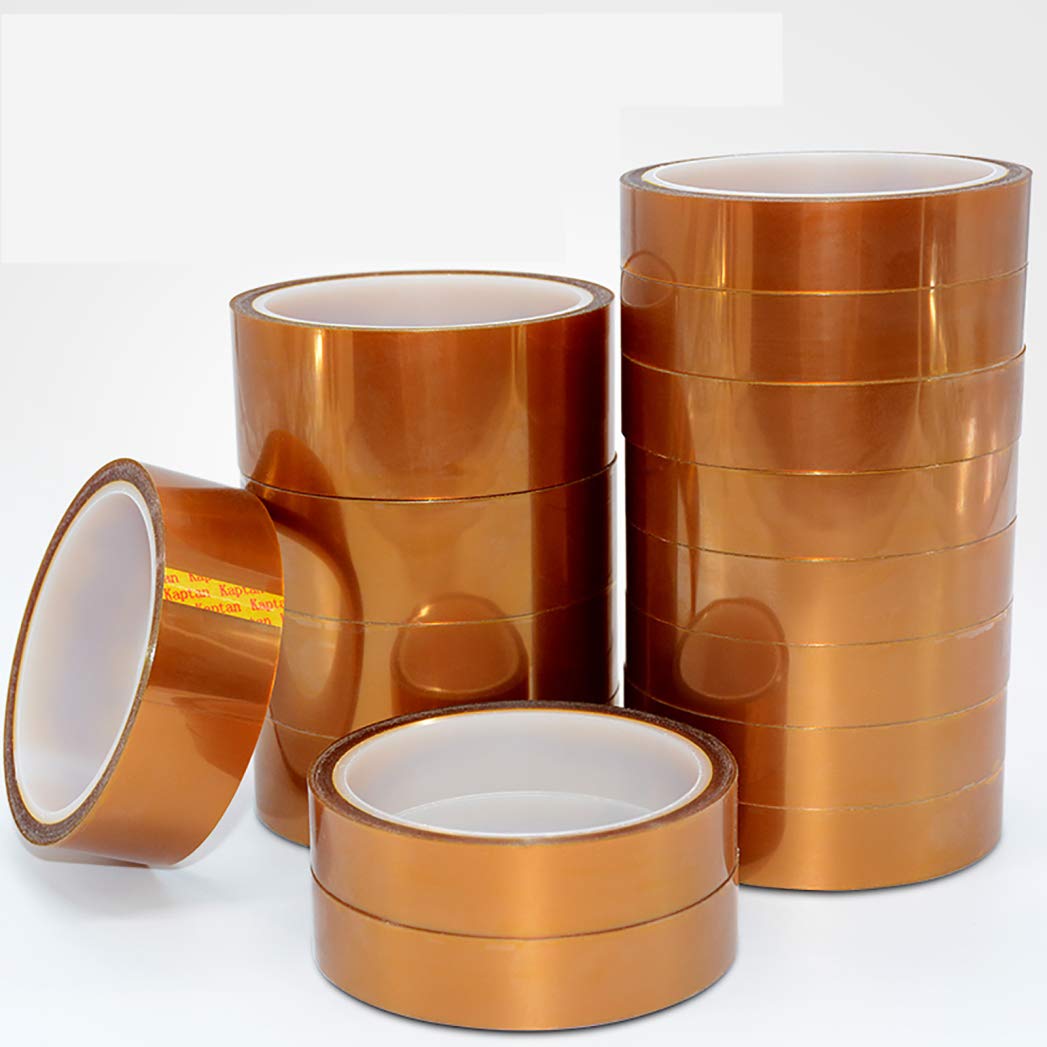 High Temperature Resistant Double Sided Silicone Adhesive Tape - Heat Resistant Polyimide Tape for 3D Printing, Electronics, Soldering & Circuit Board Insulation - Perfect for DIY Projects, Home Repairs and Industrial Applications