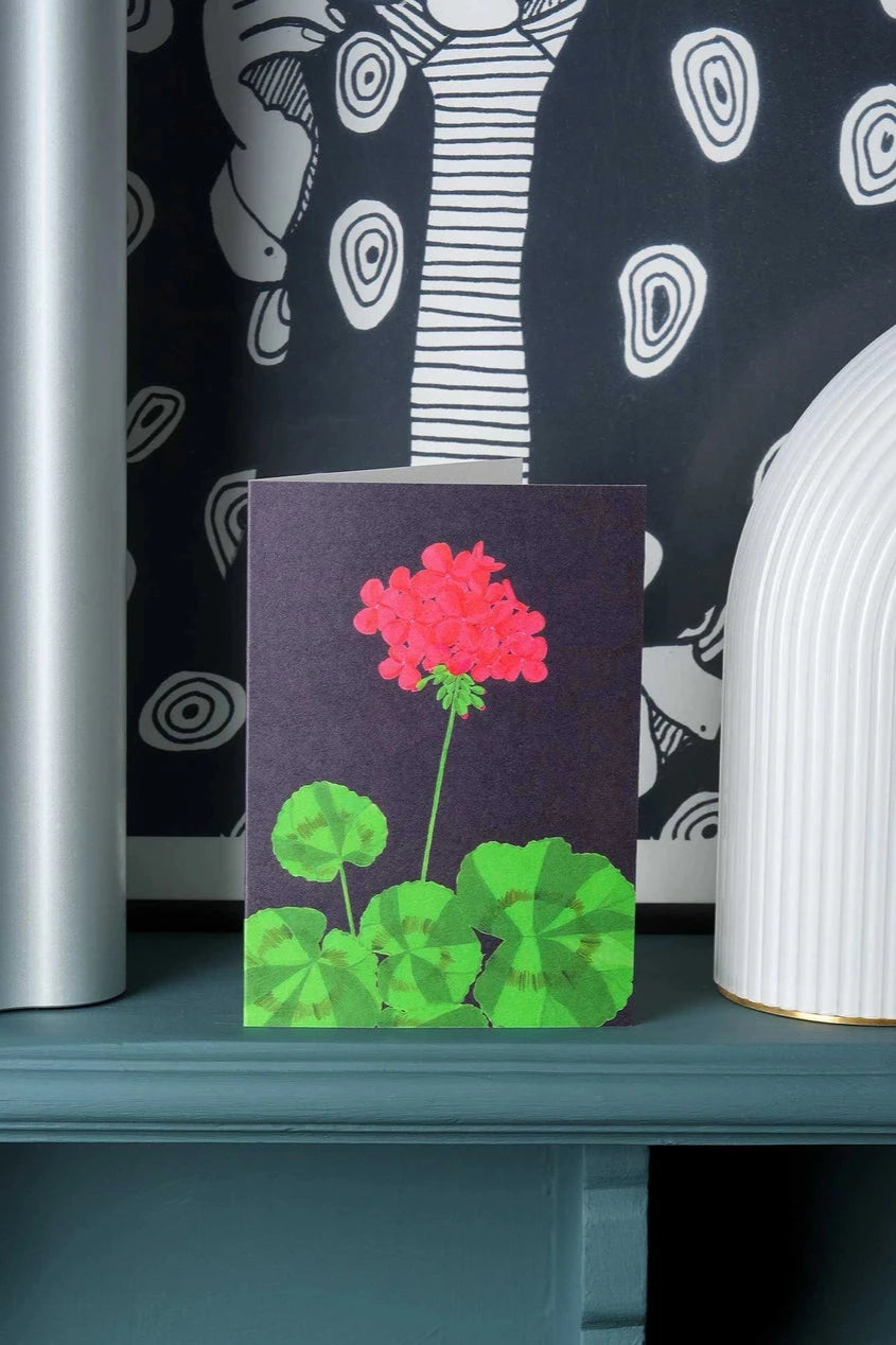 Barbican Geranium Greeting Card - Elegant Floral Design for Birthdays, Anniversaries & Special Occasions | Perfect Gift for Loved Ones