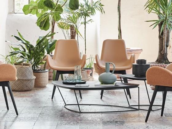Midj Dalia PB L_R TS Armchair - Modern Lounge Chair for Living Room, Office, and Reading Nook - Ergonomic Design with Premium Fabric Upholstery