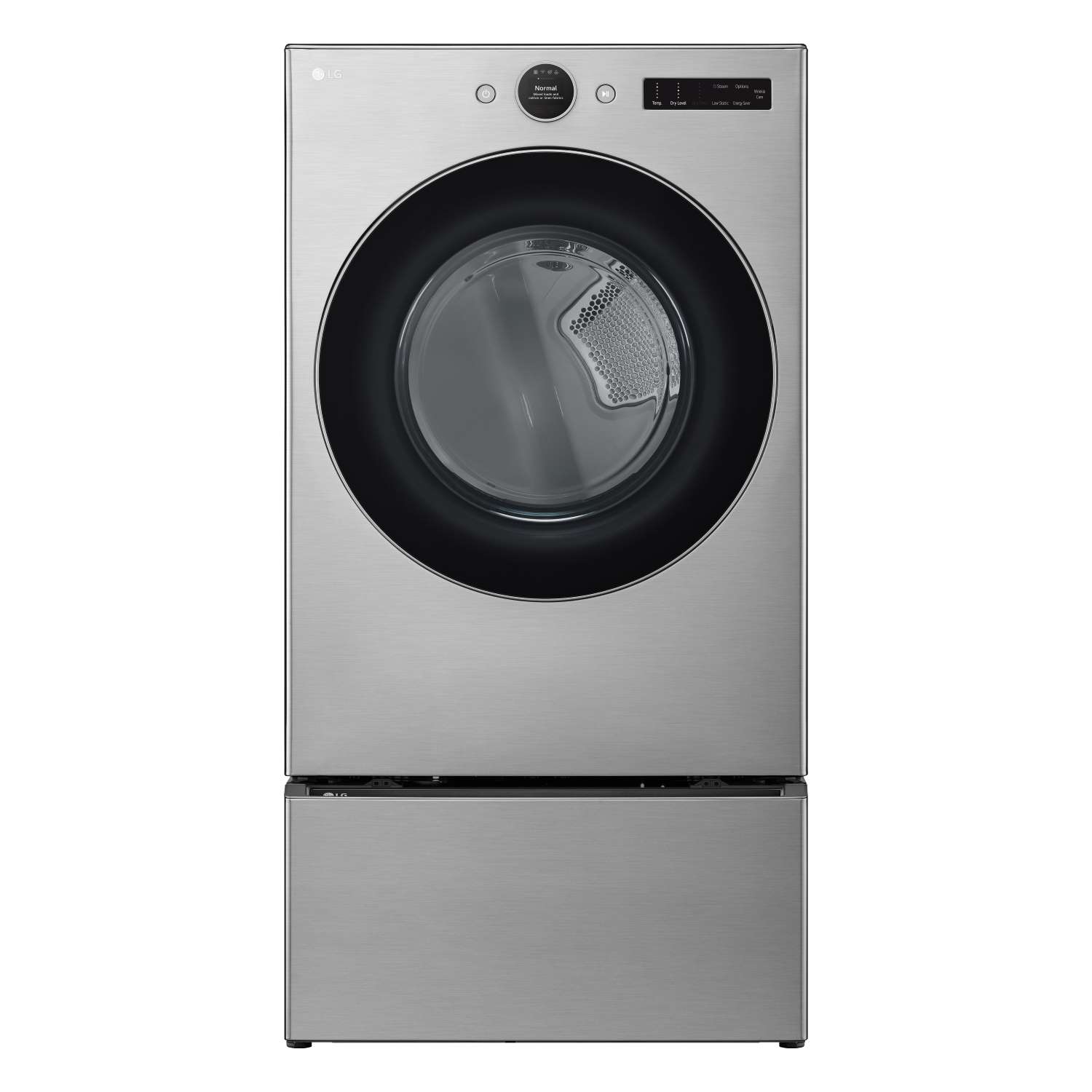 LG DLEX5500V 7.4 cu. ft. Smart Front Load Dryer with TurboSteam® - Large Capacity Graphite Steel Electric Dryer with AI Technology for Smart Home Laundry Room