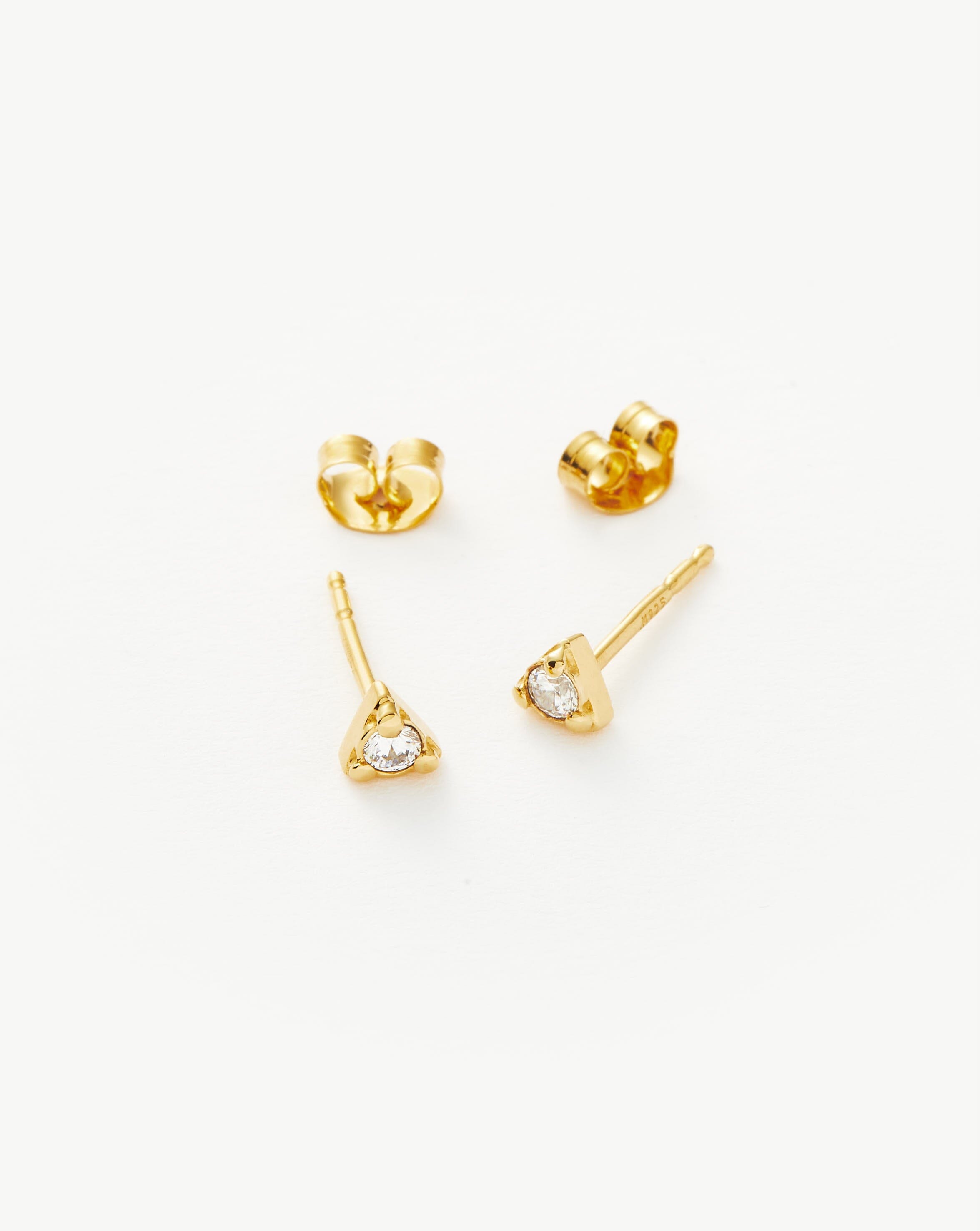 Sparkling Prism Stud Earrings for Women - Hypoallergenic Cubic Zirconia Earrings for Daily Wear, Gift Giving & Special Occasions