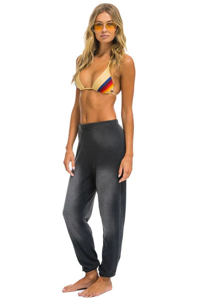 Aviator Nation Women's Essential Sweatpants - Faded Smoke Color | Comfortable Lounge Pants for Yoga, Running & Casual Wear