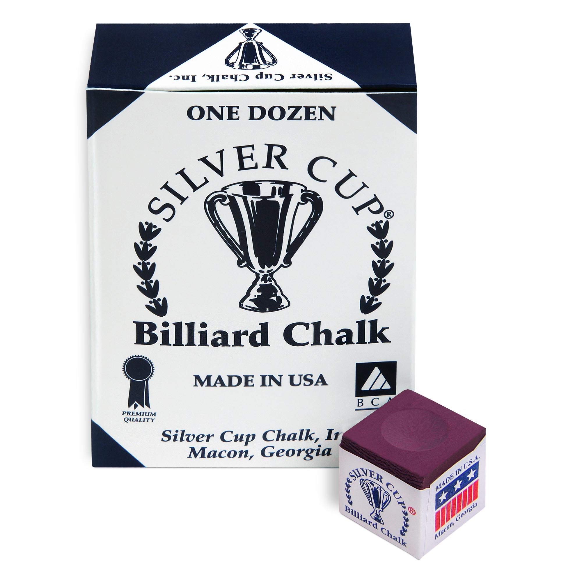 Premium Silver Cup Billiard Chalk - 144 Pieces (One Gross) in Wine Color - Perfect for Pool Tables, Bars, and Professional Tournament Play