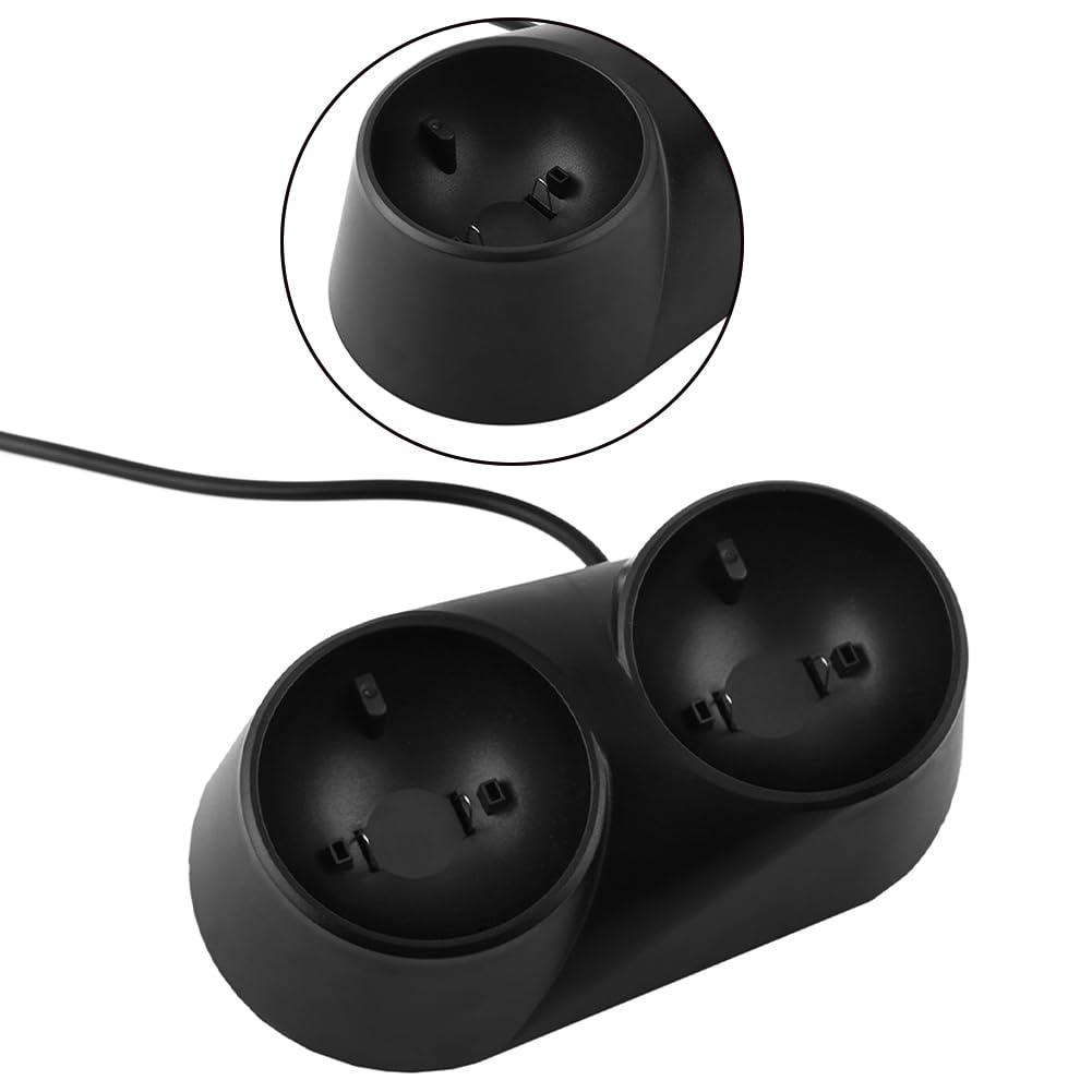 PS4 VR Move Controller Charging Station - Fast Dual USB Charger Dock for PlayStation 4 with Mini Stand & USB Cable - Compatible with Move Motion Controllers & VR Accessories - Perfect for Gaming, Virtual Reality Sessions & Multiplayer Setups