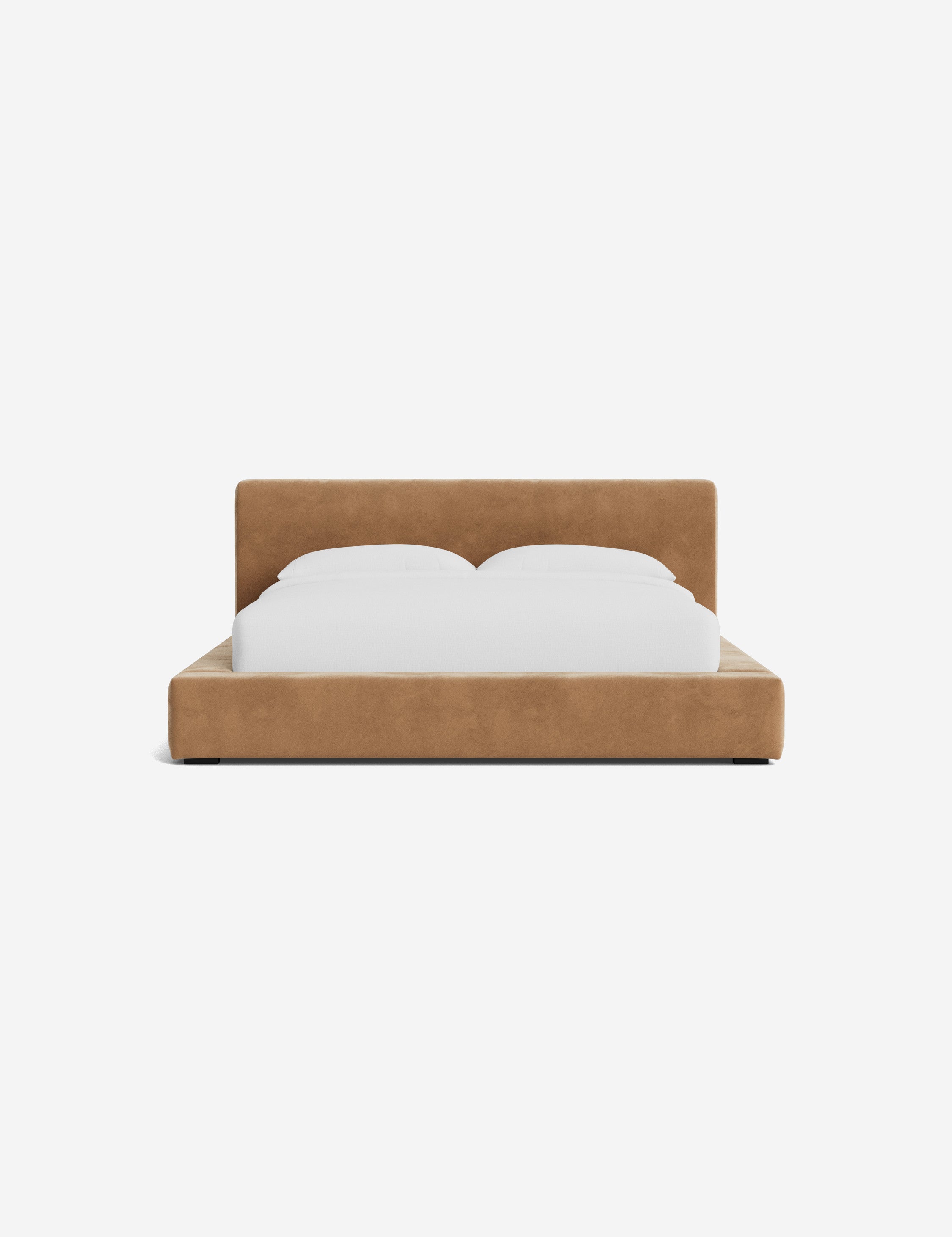 Clayton Platform Bed Frame - Queen Size, Modern Minimalist Wooden Bed with Sturdy Slat Support - Perfect for Bedroom, Guest Room, or Studio Apartment