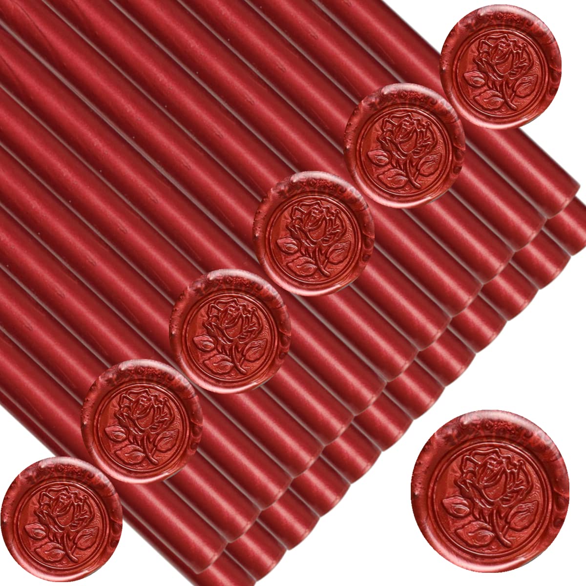 ONWISE 20pcs Wine Red Wax Seal Sticks for 0.43
