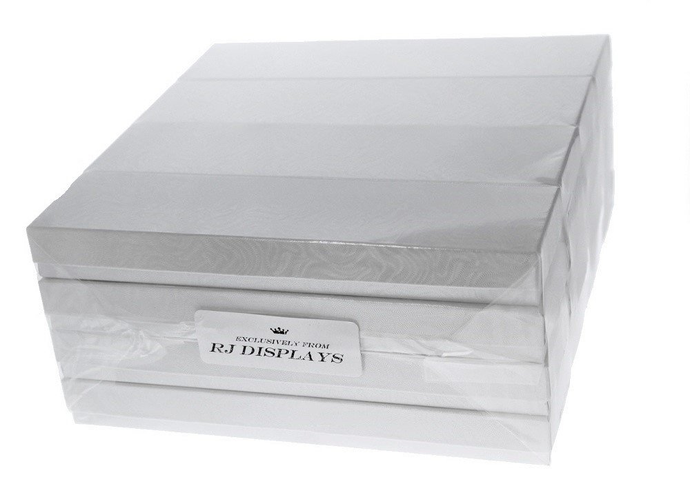 20 Pack Elegant White Jewelry Gift Boxes with Cotton Filling - Perfect for Bracelets, Watches, Necklaces & Anklets - 8
