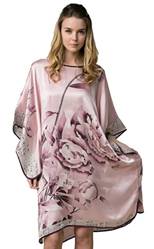 Hand Painted, Peony & Bamboo Leaves, Purple