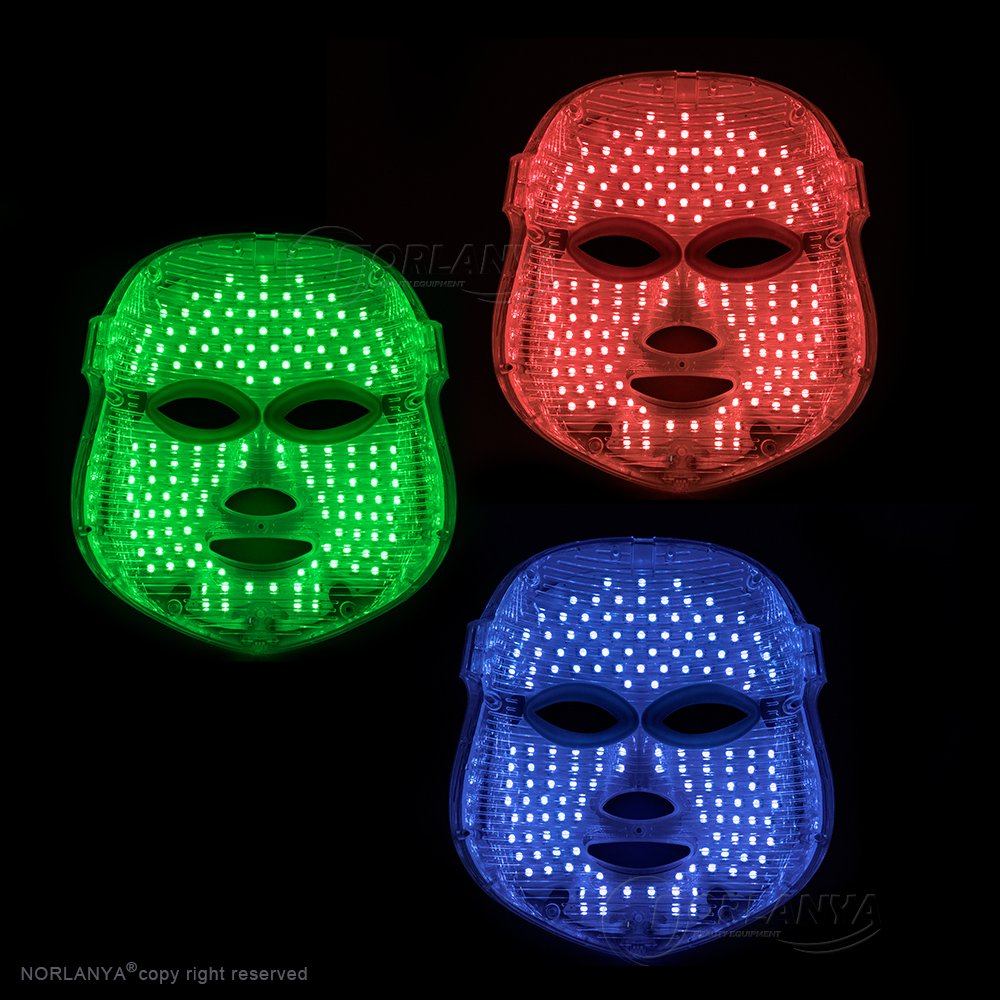 NORLANYA Photon Therapy Facial Skin Care Machine - Blue, Red, Green LED Light Therapy for Anti-Aging, Acne & Wrinkles | At-Home Facial Toning Mask for Glowing Skin | Perfect for Daily Skincare Routine & Spa Treatments