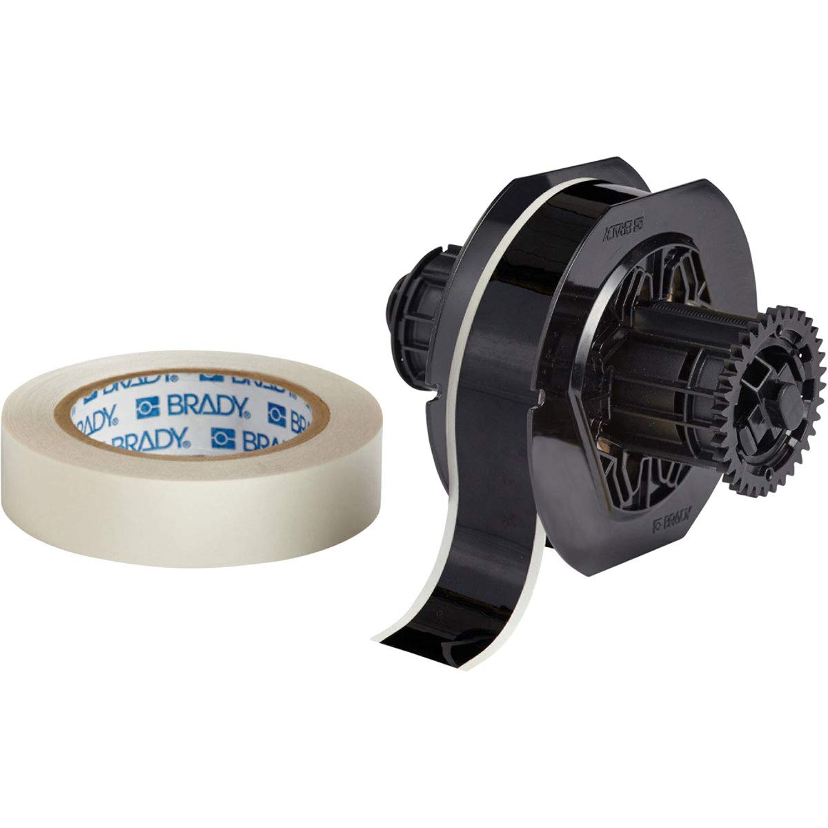 Brady B30C-1125-483BK-KT Black Polyester Continuous Tape with Polyester Over Laminate, 1.125