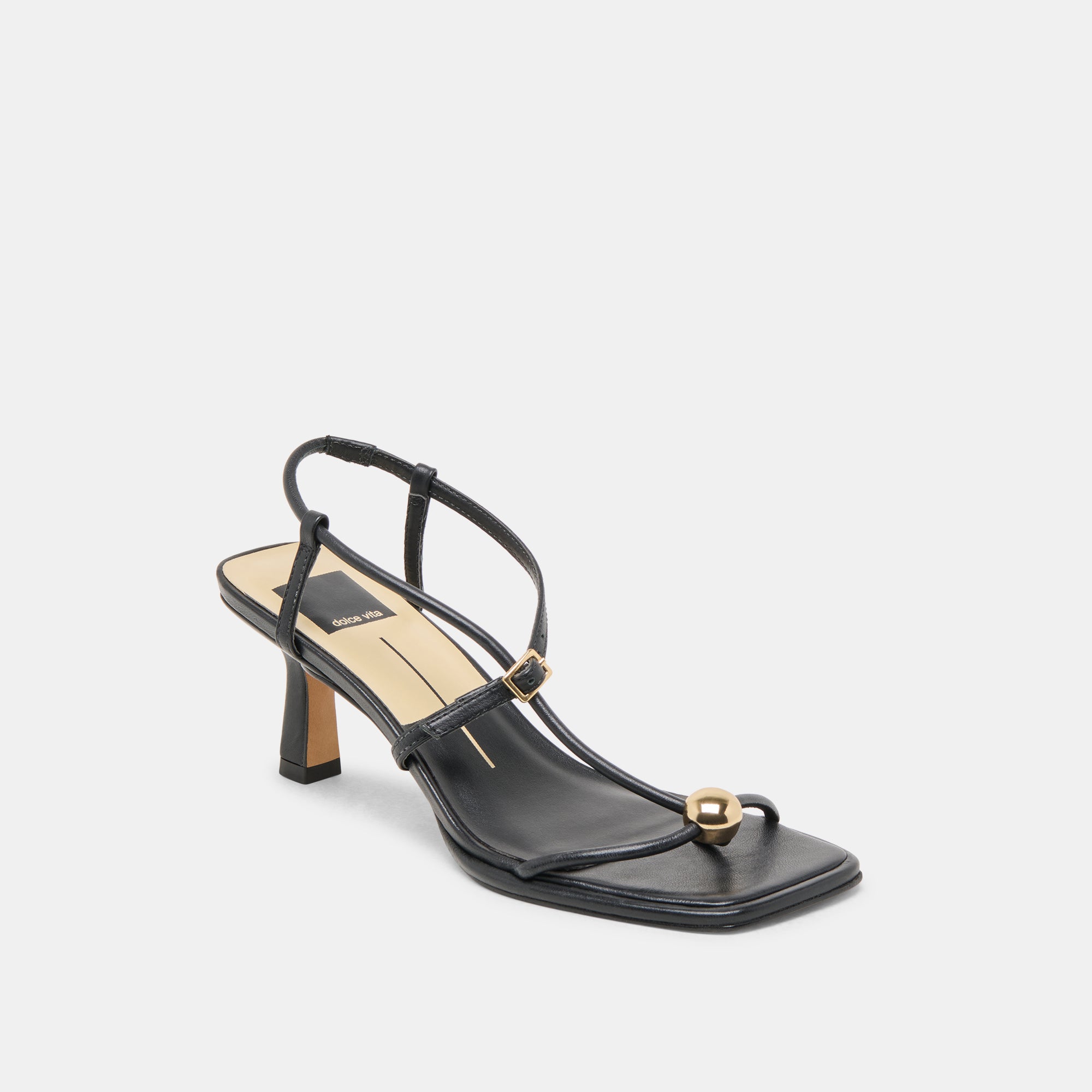 MYLEE Black Leather High Heels for Women - Stylish & Comfortable Dress Shoes for Parties, Weddings & Office Wear