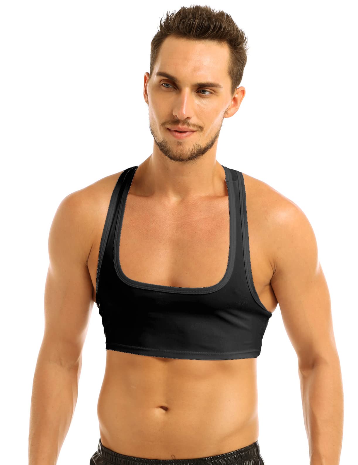 Men's Bodybuilding Workout Gym Muscle Half Tank Top - Breathable Fitness Shirt & Vest for Weightlifting, CrossFit & Bodybuilding - Perfect for Gym, Training & Summer Workouts