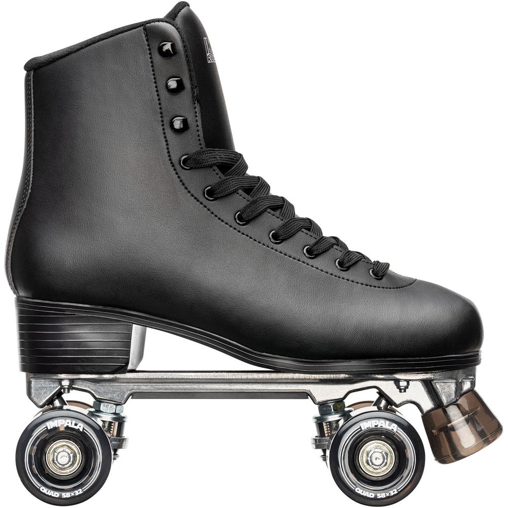 Impala Black Sidewalk Roller Skates for Women & Men - Outdoor & Indoor Quad Skates for Street Skating, Rink, Fitness & Fun
