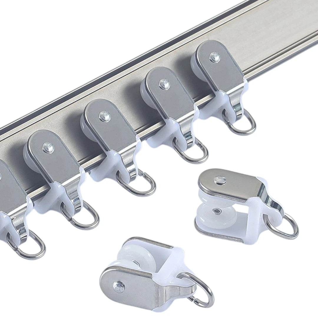 Flexible Curved Curtain Track - Bendable & Adjustable for Bay Windows - Perfect for Living Rooms, Bedrooms & Drapes Installation