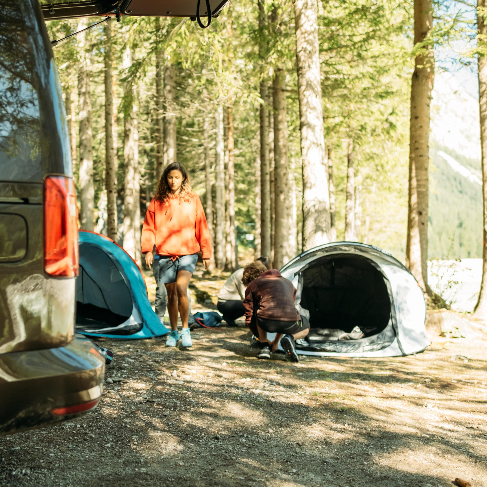 Quechua 2 Second Fresh & Black Waterproof Pop Up Tent for 2 Person - Lightweight Instant Camping Shelter for Backpacking, Hiking & Outdoor Adventures