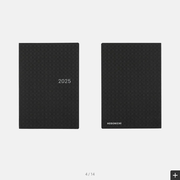 Hobonichi Techo 2025 Planner - Black Gingham HON A6 Daily Journal | English Edition | January Start | Monday Start | Perfect for Bullet Journaling, Planning & Productivity