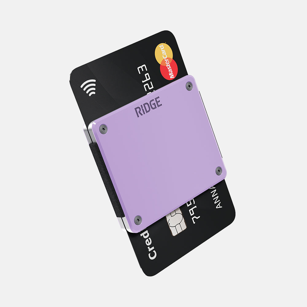 Ridge Lite Wallet - Slim Minimalist RFID Blocking Front Pocket Wallet for Men - Perfect for Travel, Gym & Everyday Carry (Lavender)