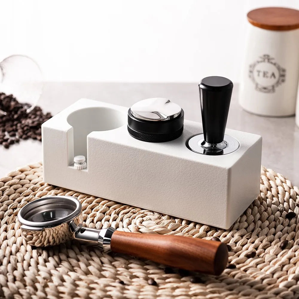 I.XXI Coffee Station Tool Holder - Compatible with 53mm & 58mm Portafilters - White - Perfect for Espresso Bars & Home Coffee Stations