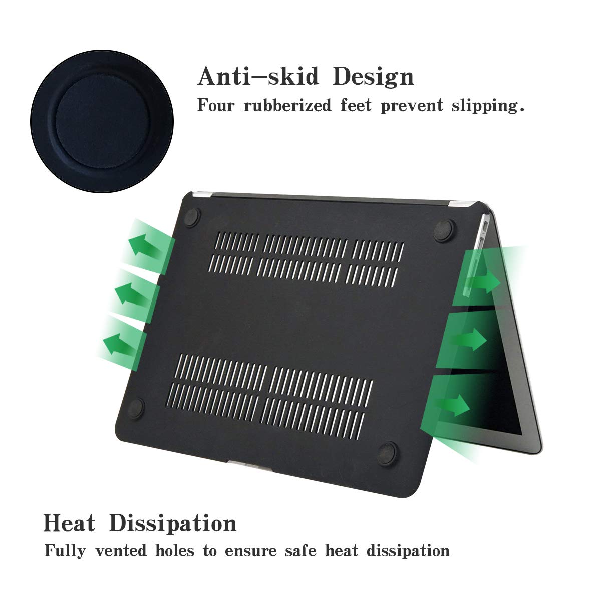 DTangLsm MacBook Pro 13 inch Case (2012-2015 Models A1425/A1502) - Premium Crocodile Leather Hard Shell Snap-On Cover with Keyboard Protector | Perfect for Work, Travel & School Use - Black