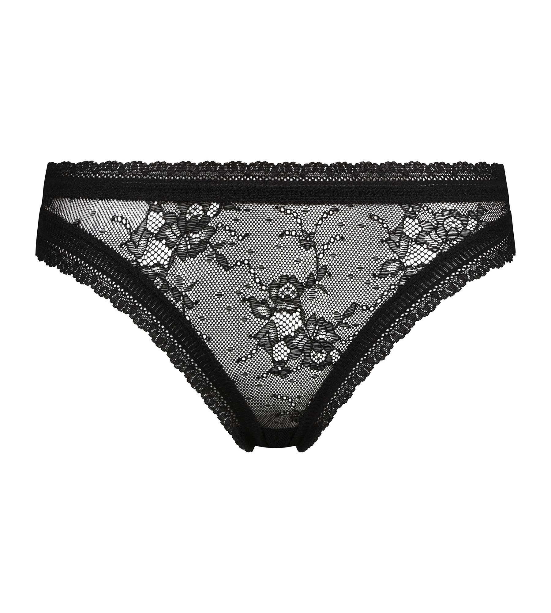Black Floral Lace Culotte for Women - Elegant & Comfortable Underwear for Daily Wear, Date Nights & Special Occasions