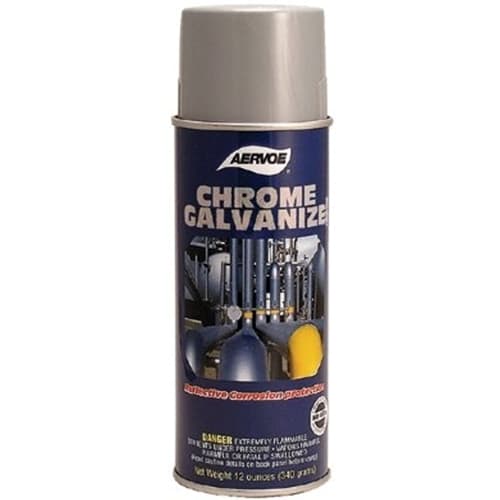 Aervoe 143 11.5 oz MRO Chrome Galvanizing Coating Spray Paint - High Performance Rust Protection for Metal Surfaces, Automotive Parts & Industrial Equipment