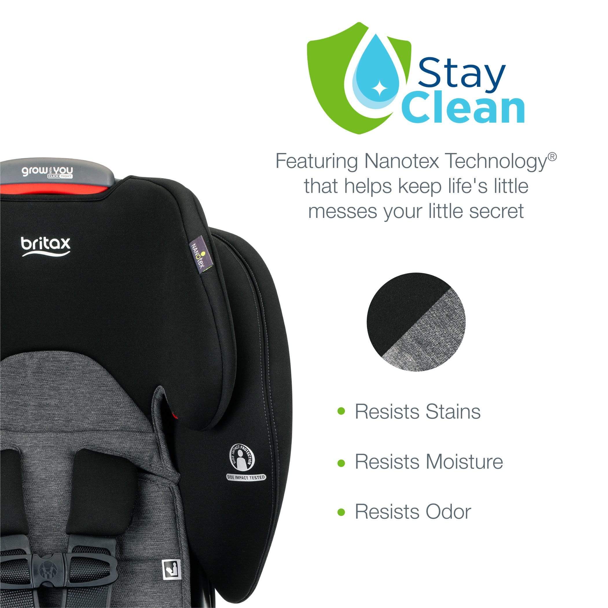 Britax Grow With You Clicktight Booster Car Seat - Safe & Adjustable for Kids 3-12 Years - Perfect for School, Travel & Family Road Trips
