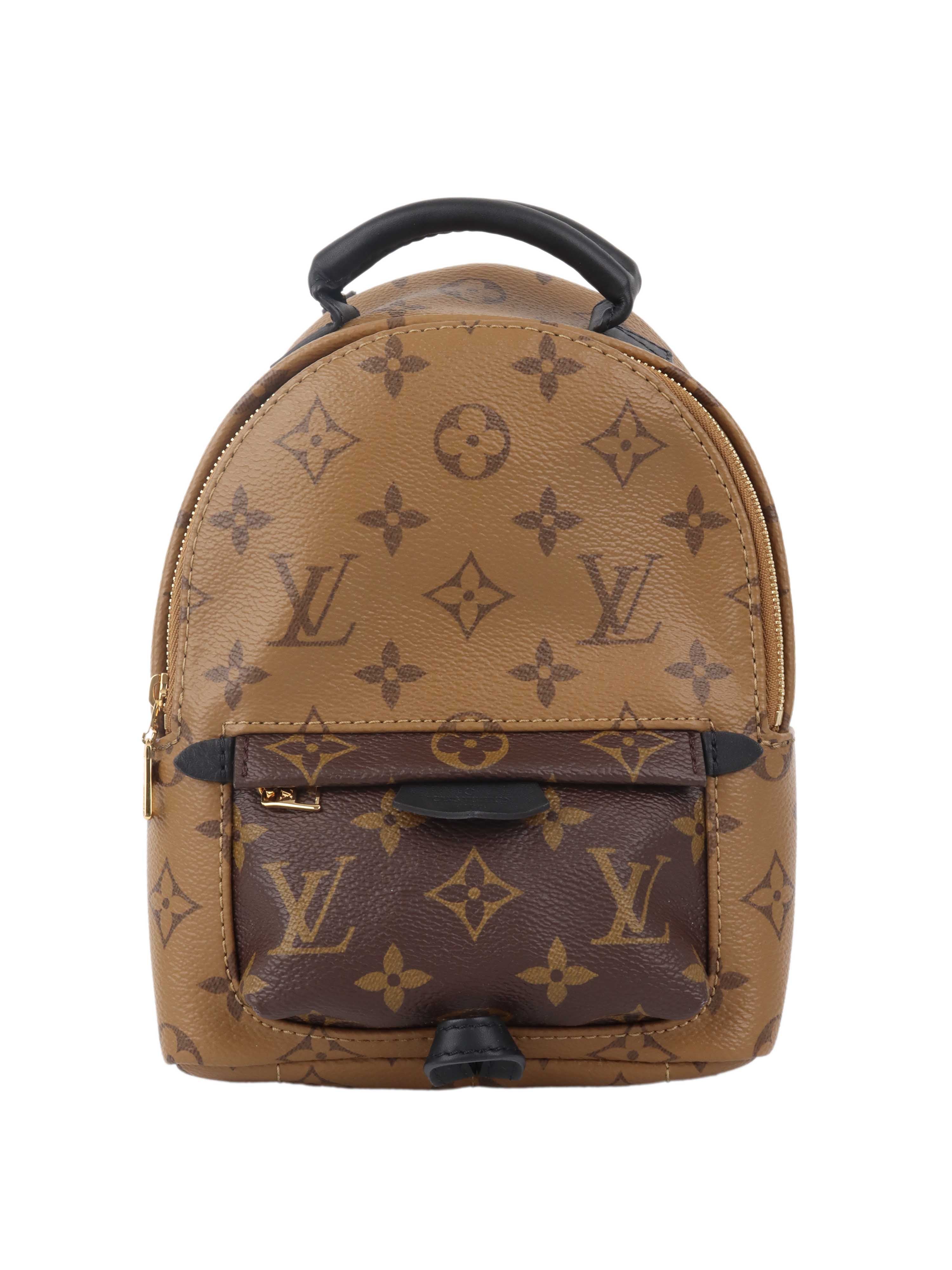 Louis Vuitton Reverse Monogram Palm Springs Mini Backpack - Luxury Designer Crossbody Bag for Women, Travel & Everyday Use