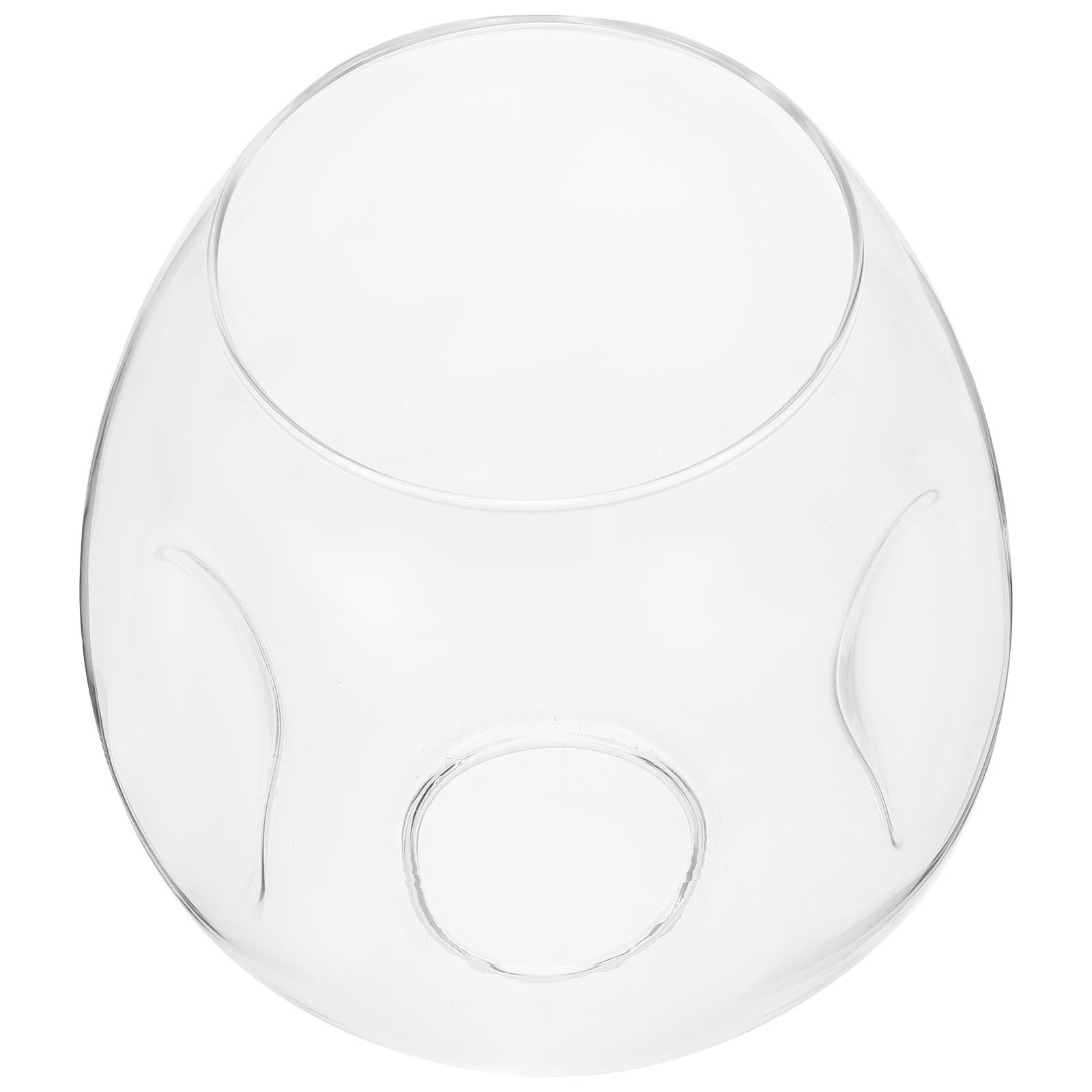 Clear Glass Lamp Shade Replacement - 5.9in High x 5.1in Diameter Round Pendant Light Fixture Cover for Chandelier, Floor & Table Lamps - Perfect for Dining Room, Living Room, Bedroom & Office Lighting Decor