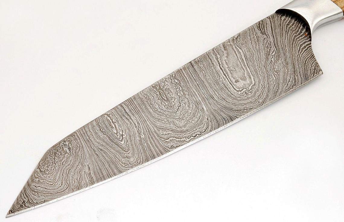Premium Damascus Steel Chef Knife Set - 9-Piece Handcrafted Kitchen Knives with Leather Sheath | Professional Cooking, Meat Cutting & Gourmet Food Preparation