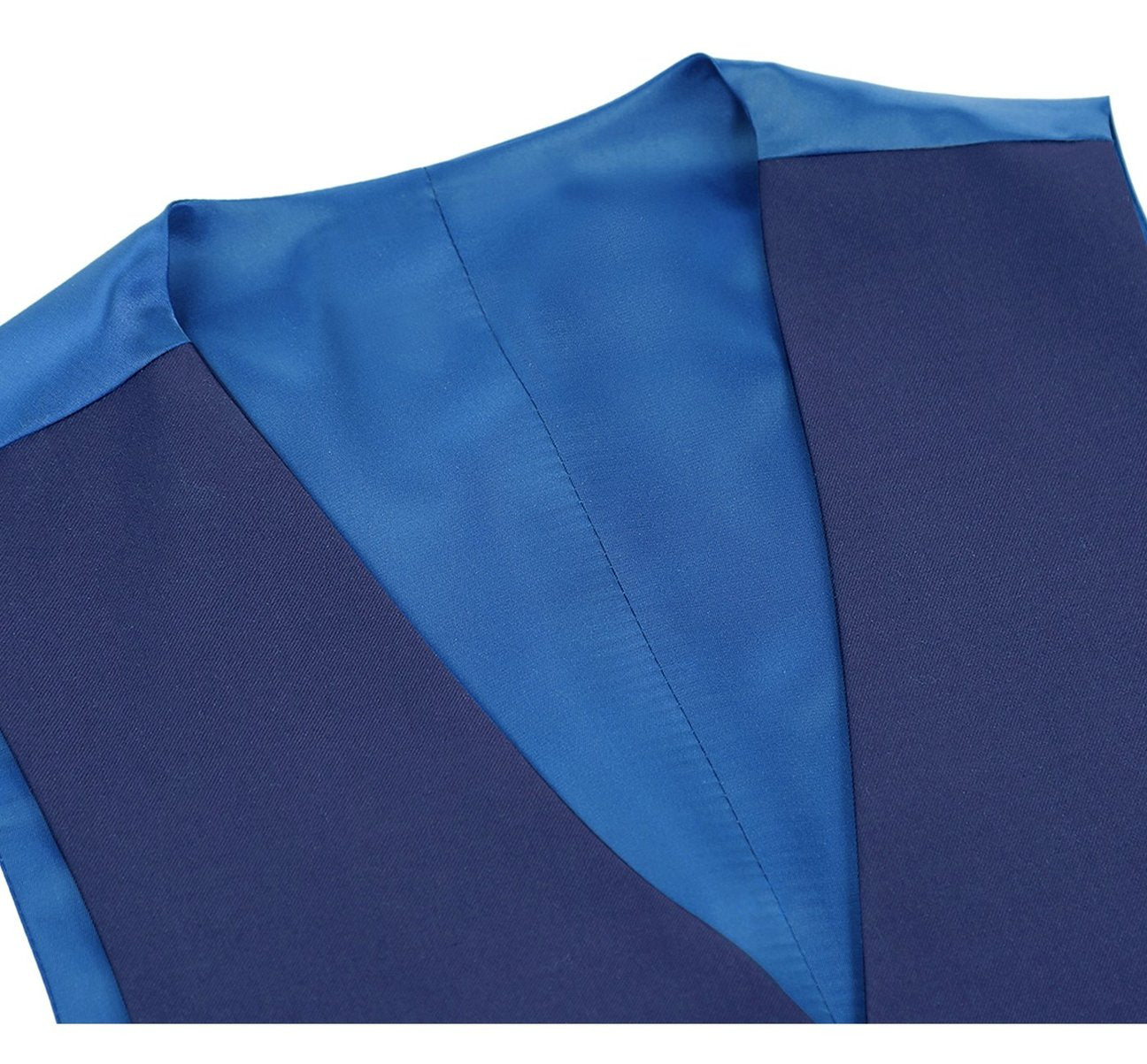 Alessandro Vitello by Renoir Royal Blue Business Suit Vest - Regular Fit Waistcoat for Men - Premium Dress Suit Vest for Formal Occasions, Weddings & Office Wear