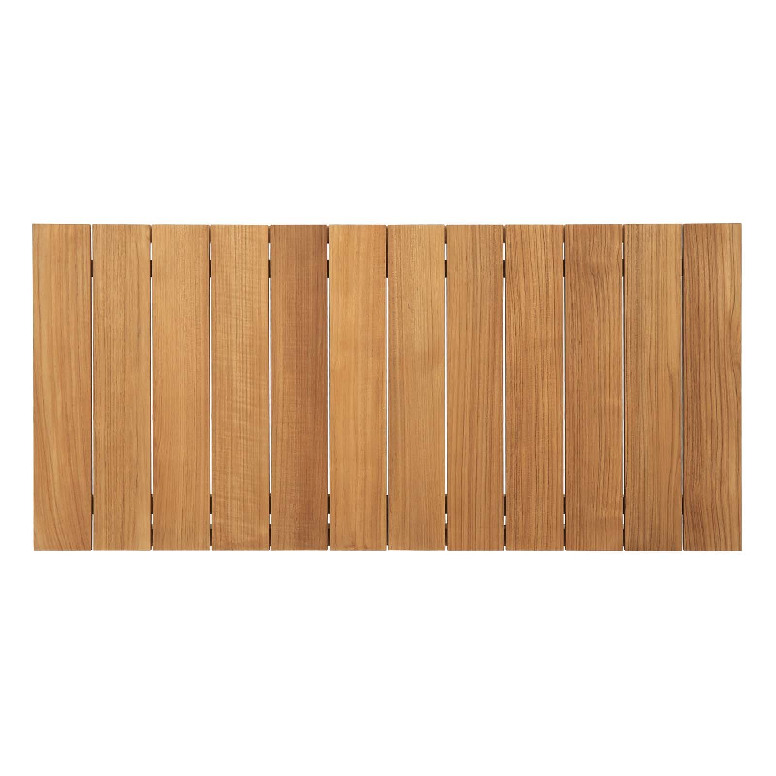Modway Bayport Teak Wood Outdoor Patio Coffee Table - Natural Finish - Durable Weather-Resistant Teak Furniture for Patio, Garden, Poolside & Backyard Decor