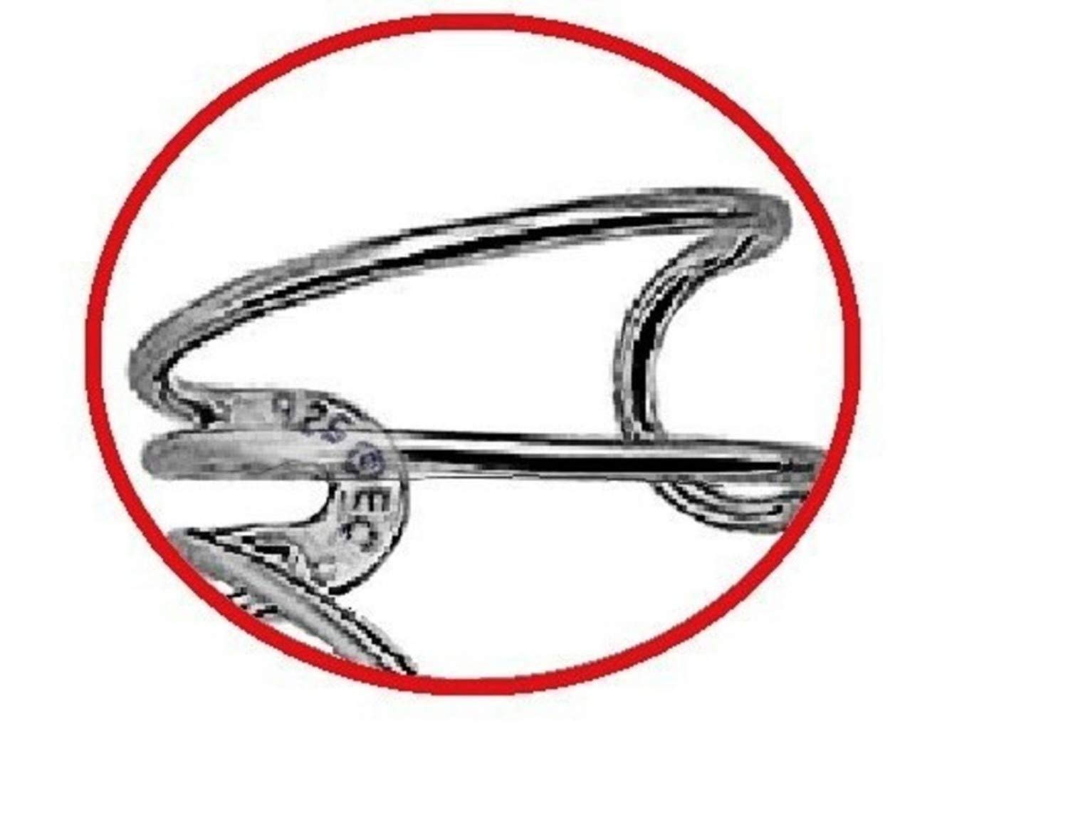 Ear Charms® Short Wave™ Non-Pierced Cartilage Wrap Earring - Sterling Silver Rhodium Plated Star CZ Ear Cuff - Perfect for Parties, Weddings & Everyday Wear