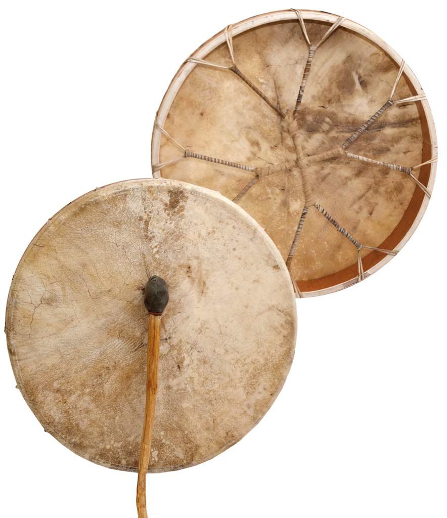 20 Inch Handmade Shaman Drum with Cowhide - Authentic Frame Drum for Meditation, Rituals & Sound Healing