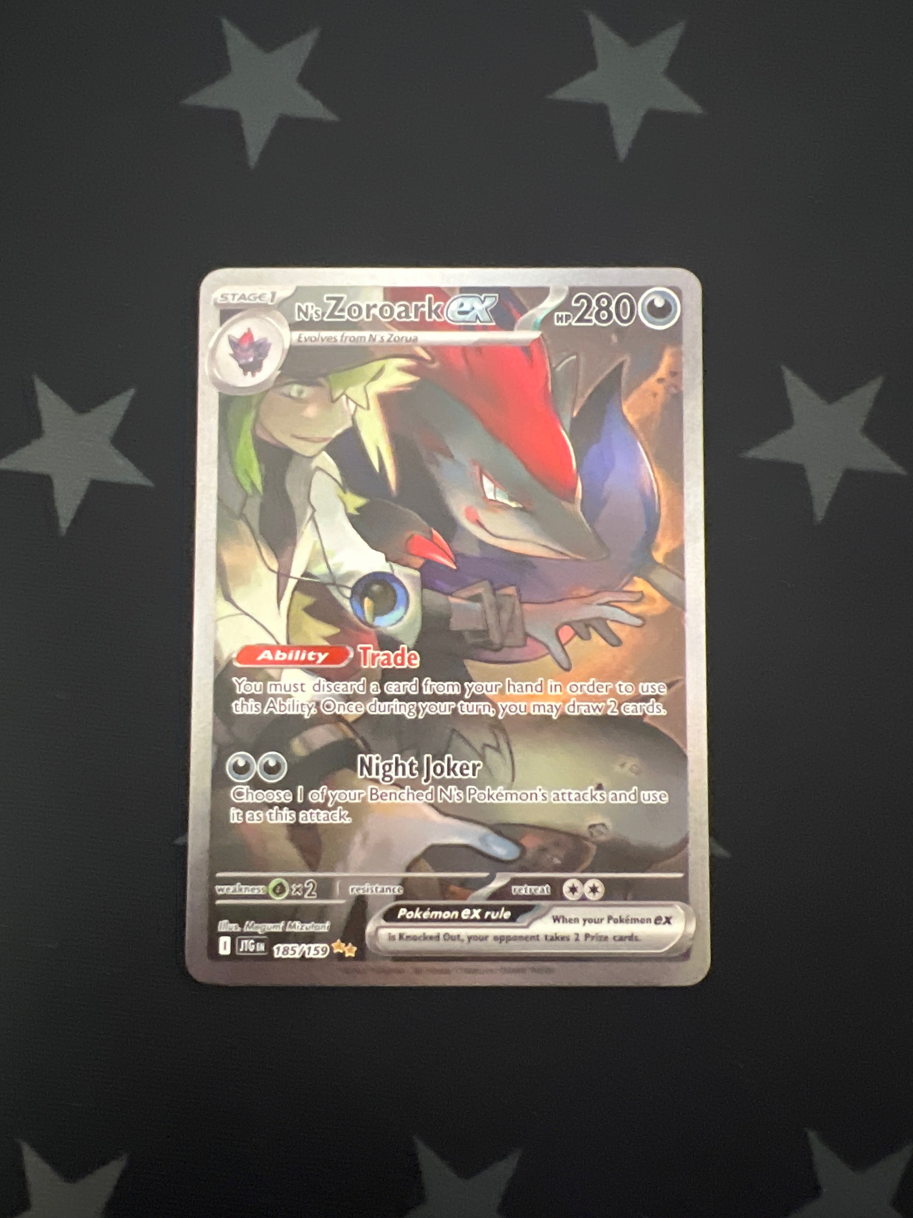 Zoroark ex Pokemon Card - Special Illustration Rare (Journey Together 185/159) | Collectible Trading Card Game for Battles & Display