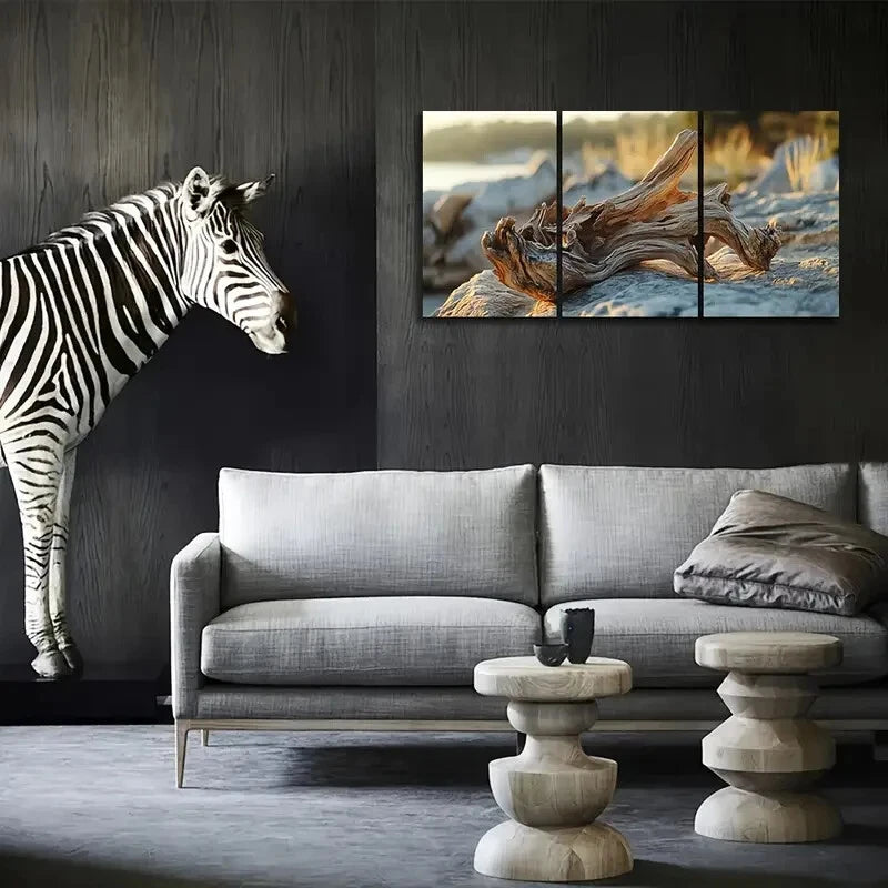3-Piece Modern Beach Landscape Wall Art Set - Framed Canvas 50x70cm (20x28in) - High Quality Print - 100% Australian Made - Ready to Hang - Perfect for Living Room, Bedroom & Coastal Home Decor