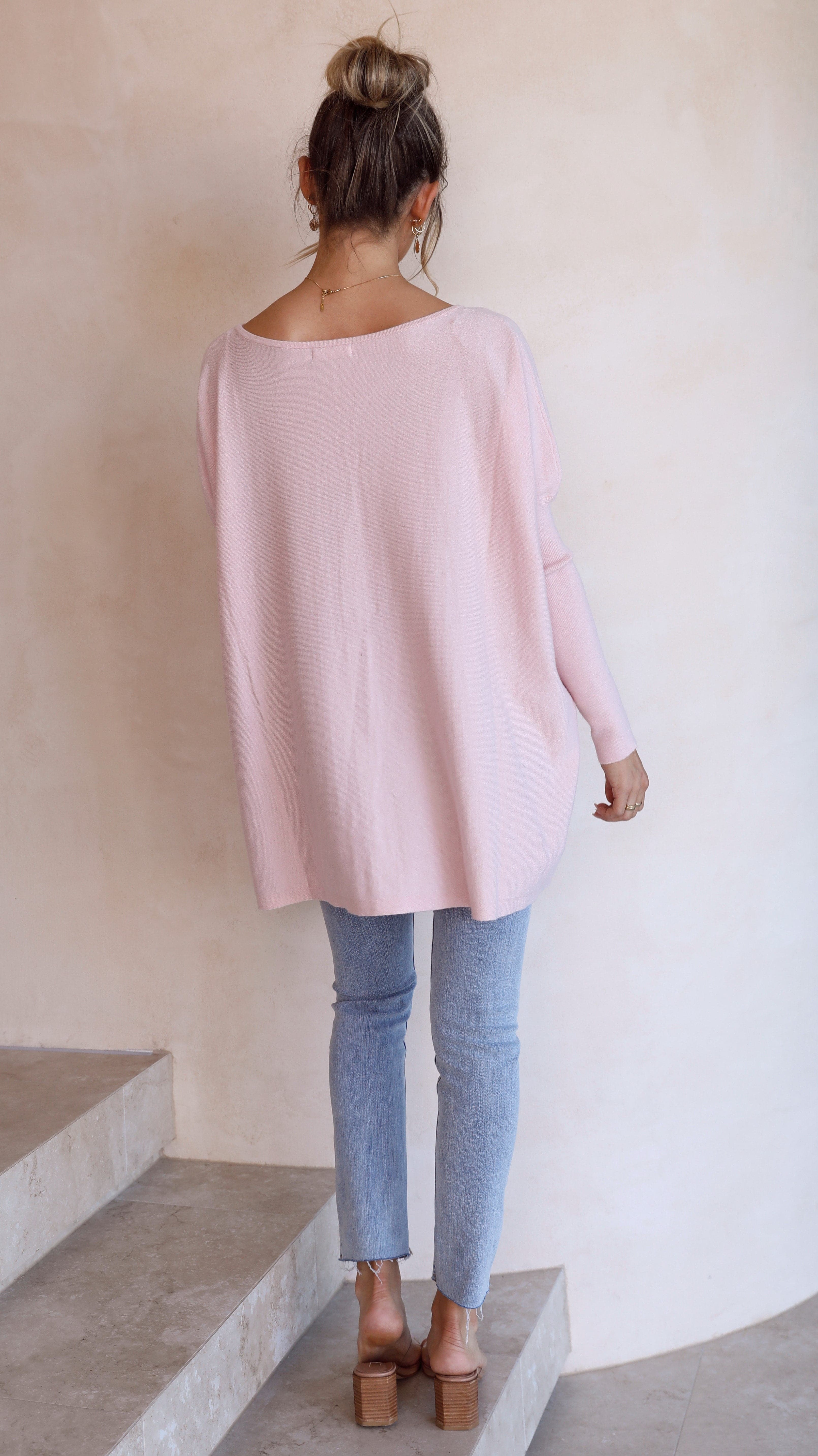 Amalia Knit Top for Women - Soft Blush Pink Casual T-Shirt | Perfect for Everyday Wear, Layering & Office Outfits