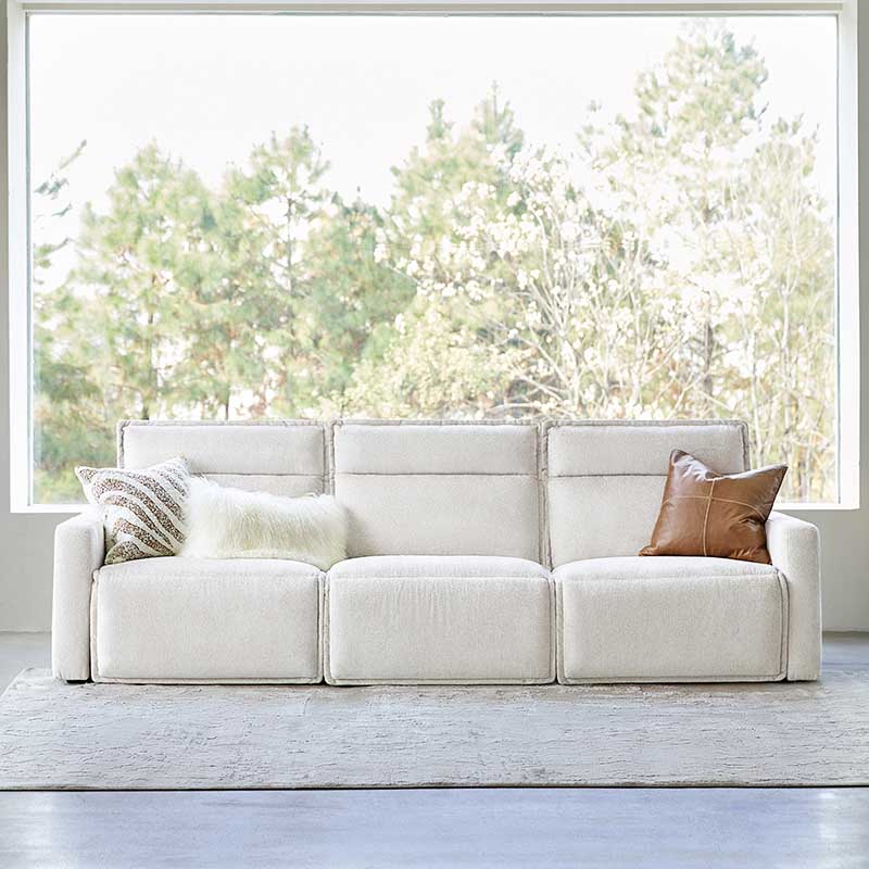 Essentia Power Reclining Corner Sofa - Easy Care Fabric Sectional Couch with USB Charging for Living Room, Home Theater & Family Room Comfort
