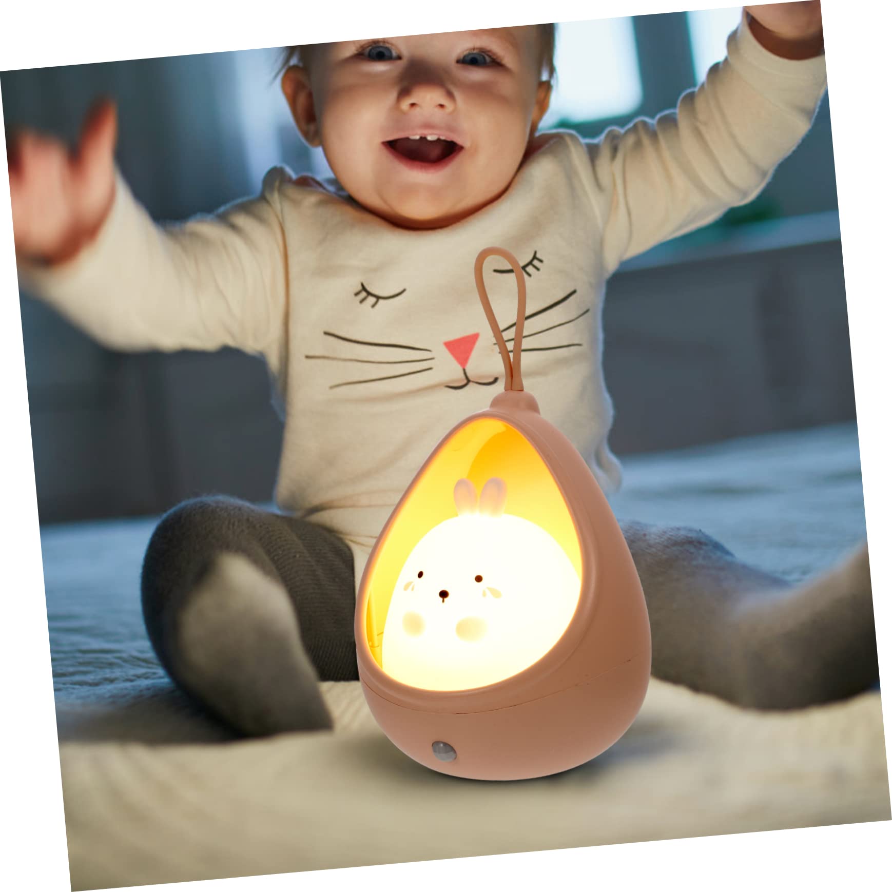 Homoyoyo 2-Pack Cute Rabbit Night Light - LED Cartoon Nightstand Lamp for Bedroom, Nursery, Kids Room - Soft Glow for Nighttime Reading & Safe Navigation