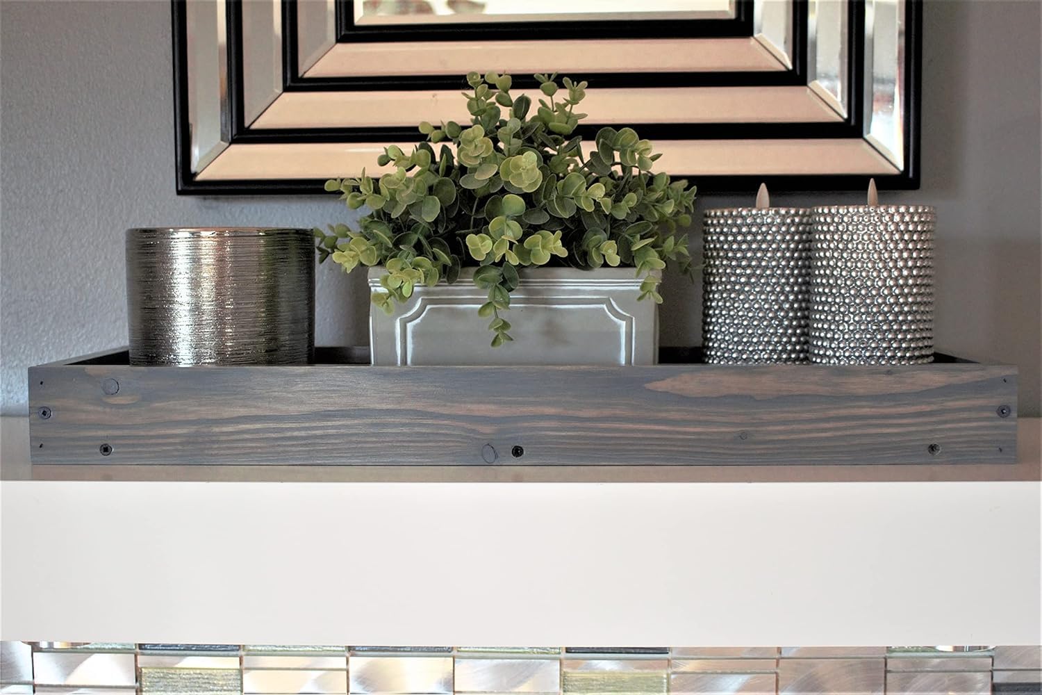 Rustic Farmhouse Wood Tray - 9