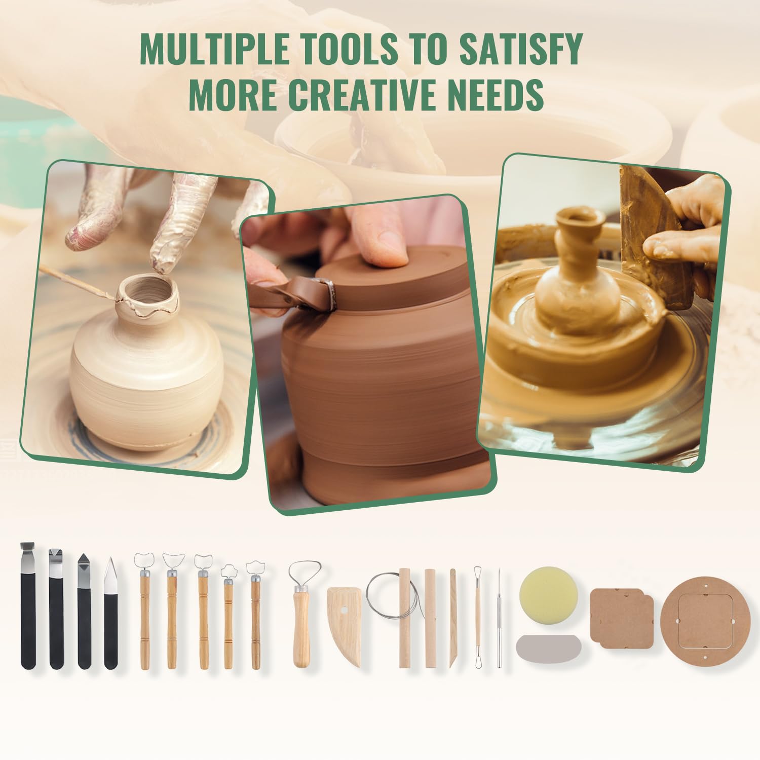 Huanyu 12-Inch Electric Pottery Wheel with Bat System & Foot Pedal - Ceramic Clay Forming Machine for DIY Sculpting, Art Projects - Perfect for Home Studios, Classroom Use & Professional Ceramic Artists