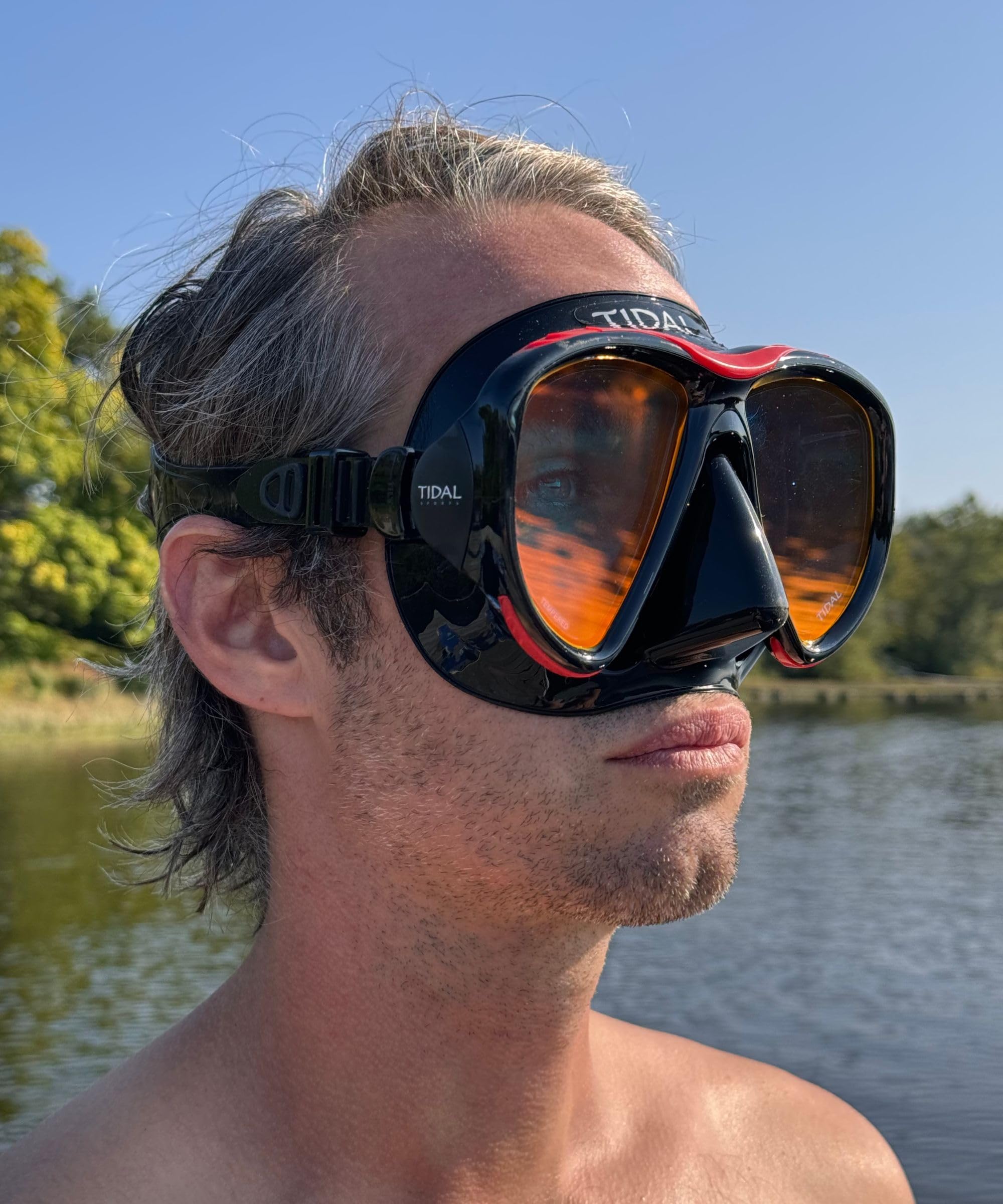 Premium Anti-Fog Scuba Diving Mask - Wide Angle Tempered Glass Lens for Snorkeling, Free Diving & Swimming | Comfortable & Leak-Proof Design for Adults | Perfect for Ocean Adventures, Pool Training & Underwater Photography