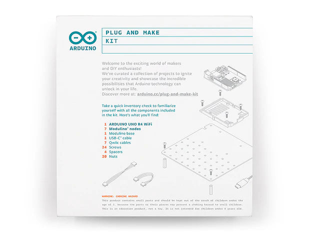 Arduino Plug and Make Kit - Easy DIY Electronics Starter Set for Beginners | STEM Learning, Home Projects & Robotics Development