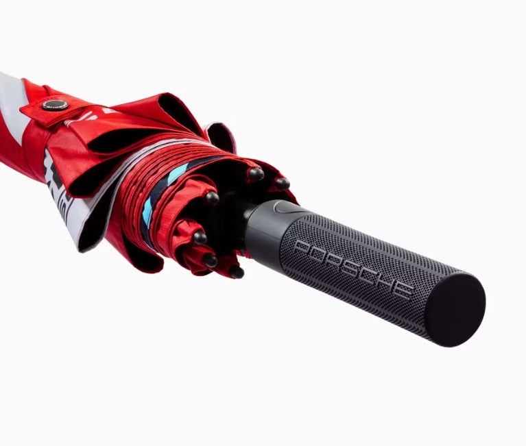 Porsche XL Umbrella - Large Windproof Golf Umbrella with Martini Racing Design - Perfect for Golf, Outdoor Sports & Rainy Days