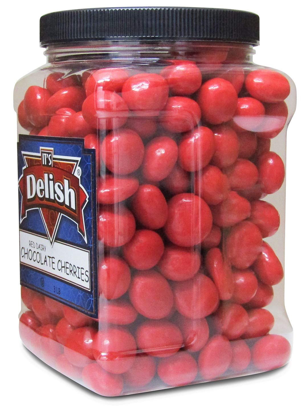 Premium Red Chocolate Covered Cherries - 3 lbs Bulk Size in Jumbo Jar | Gourmet Gift, Holiday Treats & Party Desserts | Perfect for Christmas Gifts, Valentine's Day & Special Occasions