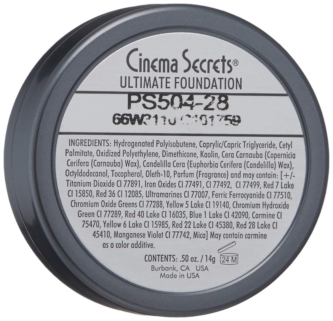 CINEMA SECRETS Pro Cosmetics Ultimate Foundation - Shade 504 (28g) | Full Coverage, Long-Lasting Makeup for Professional Artists & Everyday Wear | Perfect for Photo Shoots, Weddings & Special Events